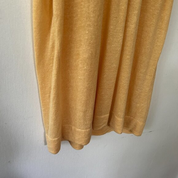 Chicos Sleeveless Top Womens Size 16 Yellow Linen Blend Round Neck Knit Chicos 3 - Picture 3 of 5